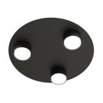 Emibig Deckenleuchte Bolx Stahl Schwarz | Geeignet für 3x GX53 - Max 12W