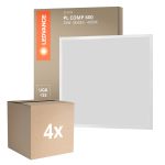 Multipack 4x Ledvance LED Panel Kompakt Aluminium Weiß 33W 3630lm - 840 Kaltweiß | 60x60cm