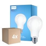 Multipack 4x Philips Corepro LED Glühbirne E27 Birne Matt 17.5W 2452lm - 865 Tageslichtweiß | Ersatz für 150W