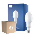 Multipack 6x Philips TrueForce Core LED E27 HPL/SON Matt 36W 5500lm 300D - 830 Warmweiß | Ersatz für 125W