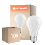 Multipack 10x Ledvance Classic LED E27 Birne Fadenlampe Matt 17W 2452lm - 840 Kaltweiß | Ersatz für 150W