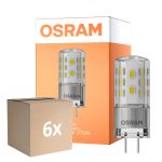 Multipack 6x Osram Parathom LED Pin GY6.35 3.3W 470lm - 827 Extra Warmweiß | Ersatz Für 40W