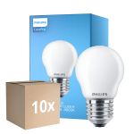 Multipack 10x Philips Corepro LED Lustre E27 Kugel Matt 6.5W 806lm - 840 Kaltweiß | Ersatz für 60W