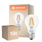 Multipack 10x Ledvance Classic LED E27 Birne Fadenlampe Klar 3.4W 470lm - 827 Extra Warmweiß | Ersatz Für 40W