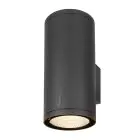 SLV Enola Up/Down Wandleuchte Aluminium Grau Rund 55W 6000lm - 930-940 CCT | Außenbeleuchtung - IP65 - Höchste Farbwiedergabe